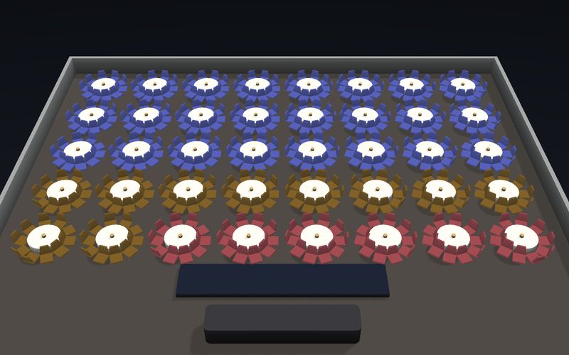 Banquet Rounds seating chart template in 3D