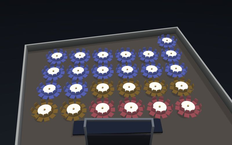 Banquet Rounds, medium seating chart template in 3D