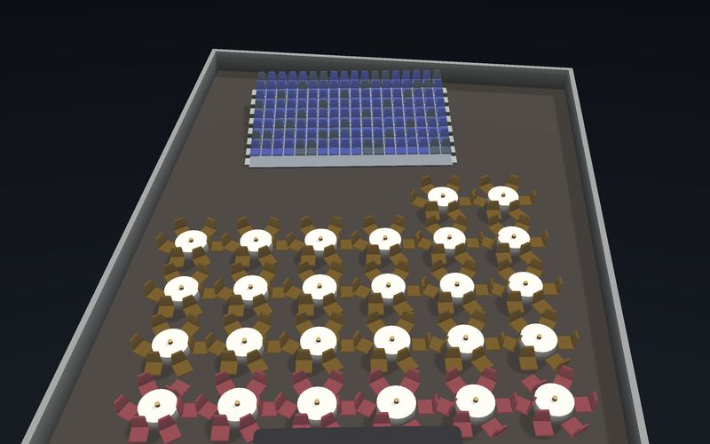 Cabaret seating chart template in 3D