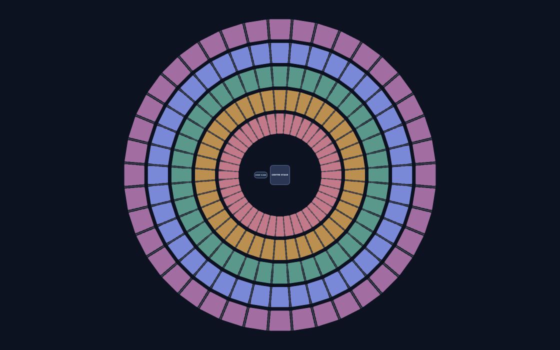 Century Arena, 100,000 seats seating chart template, 2D map