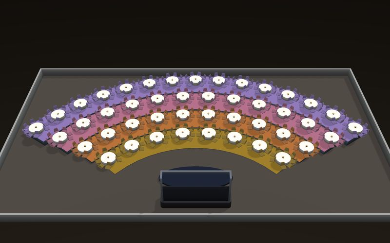 Gala Dinner seating chart template in 3D