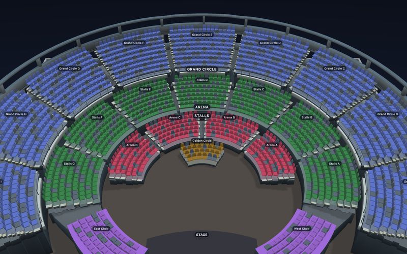 Grand Theatre seating chart template in 3D