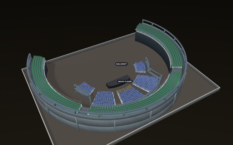 House of Worship seating chart template in 3D