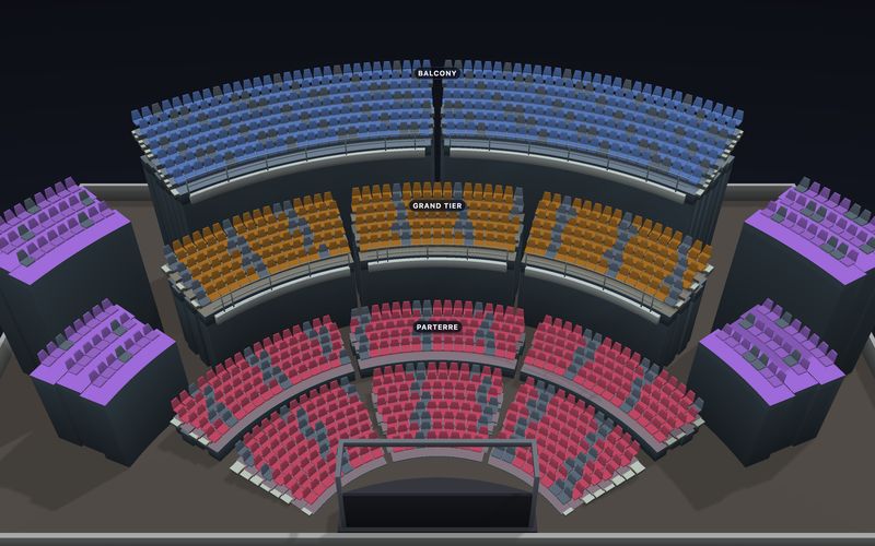 Opera House seating chart template in 3D